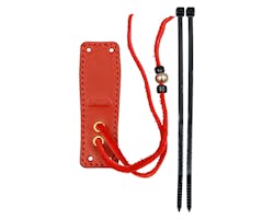 ラフテール  ベル取付用レザーホルダー RD ゴールドビーズ