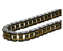 EK QXリングチェーン ブラック&ゴールド 110