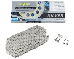 サンスター 525シールチェーン シルバー 108リンク X350用