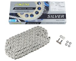 サンスター 530シールチェーン シルバー 128リンク パンアメリカ