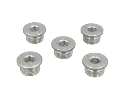 18mm O2センサーバング用ヘックスキャップ ステンレス 5個