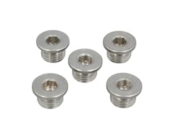 12mm O2センサーバング用ヘックスキャップ ステンレス 5個