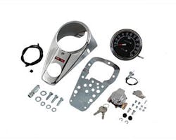 V-Twin 2ライトDASHカバー スピードメーターキット クローム